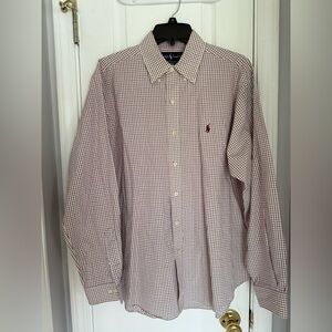Ralph Lauren classic fit Men's Red Checkered Shirt size large